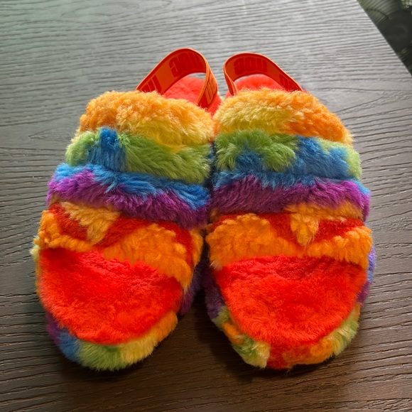 UGG Fluff Yeah Slide Cali Collage - Picture 1 of 6